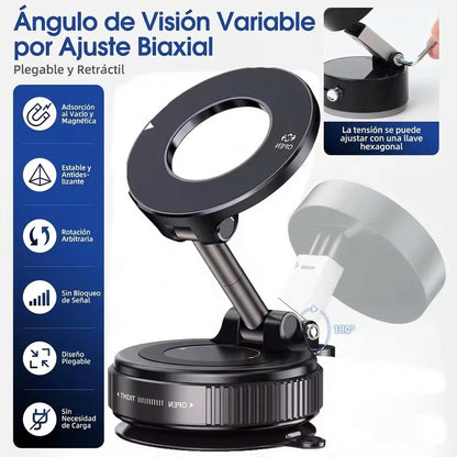 NovaGrip™ – Soporte Magnético de Celular al Vacío | Seguro y Plegable 360°