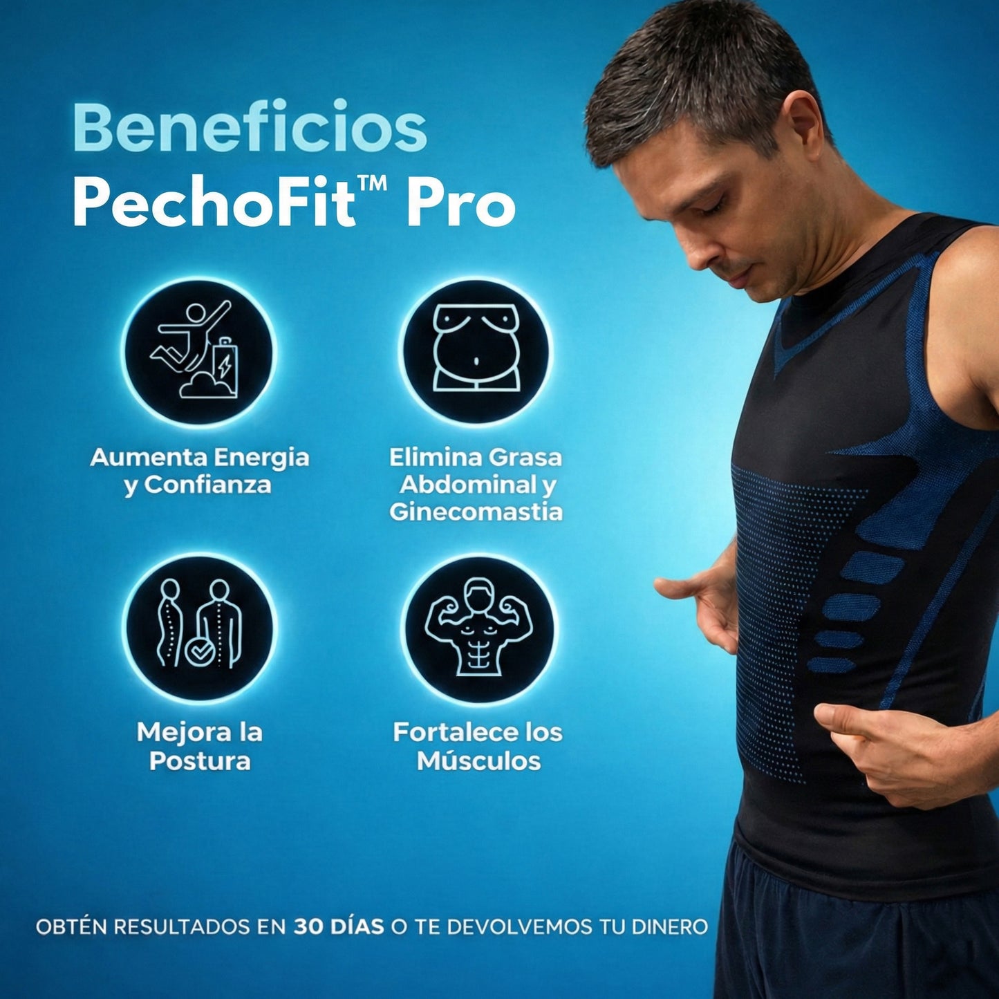 PechoFit™ Pro - Camiseta Moldeadora | Siente el poder de la confianza, la energía y la fuerza