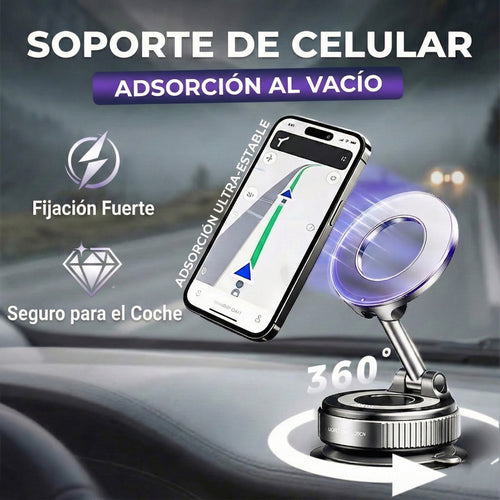 NovaGrip™ – Soporte Magnético de Celular al Vacío | Seguro y Plegable 360°
