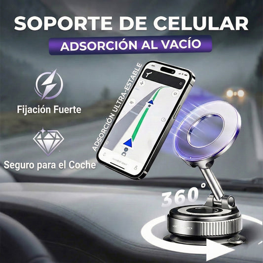 NovaGrip™ – Soporte Magnético de Celular al Vacío | Seguro y Plegable 360°