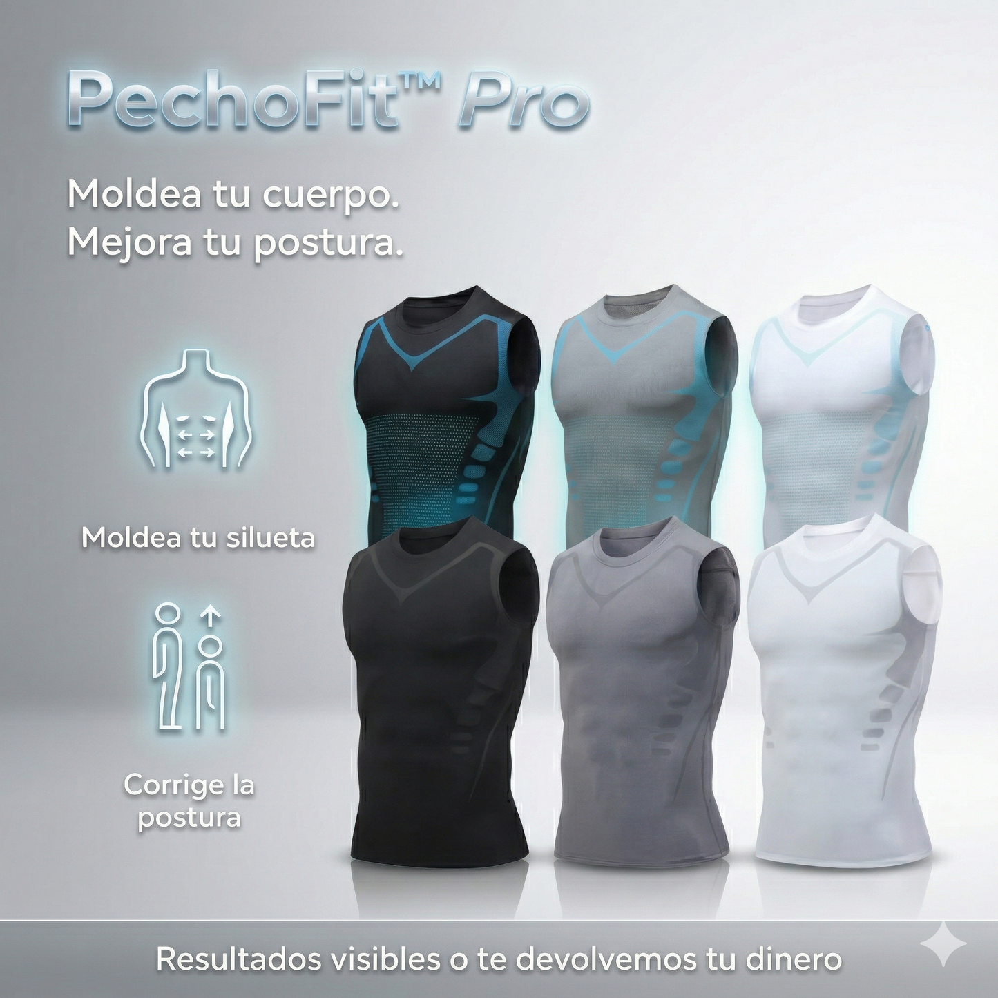 PechoFit™ Pro - Camiseta Moldeadora | Siente el poder de la confianza, la energía y la fuerza