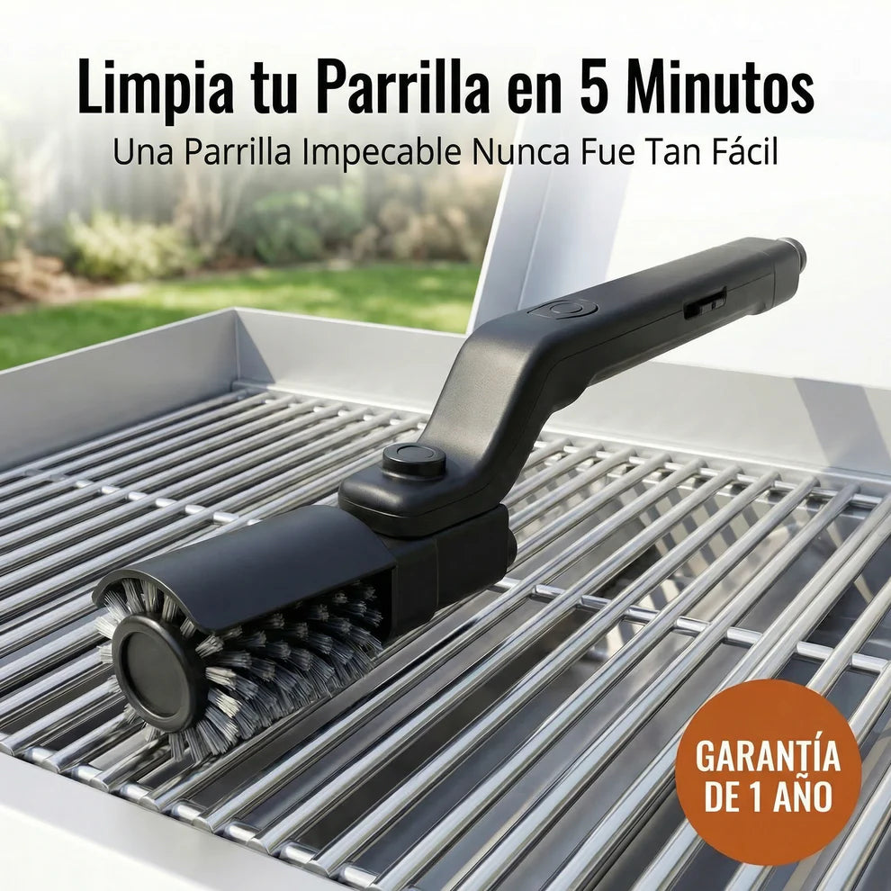 GrillMaster 360™ | Cepillo Portátil para Parrilla con Limpieza 360°