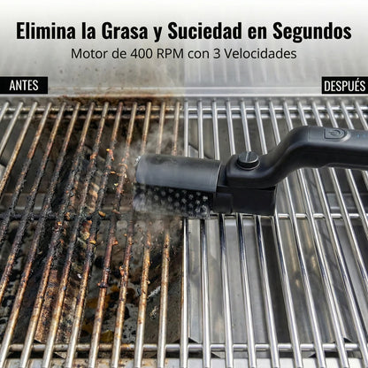GrillMaster 360™ | Cepillo Portátil para Parrilla con Limpieza 360°